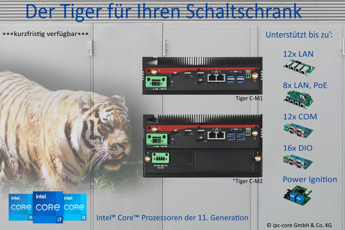 ipc-core Industrie-PC Tiger C-M1 und Tiger C-M2
